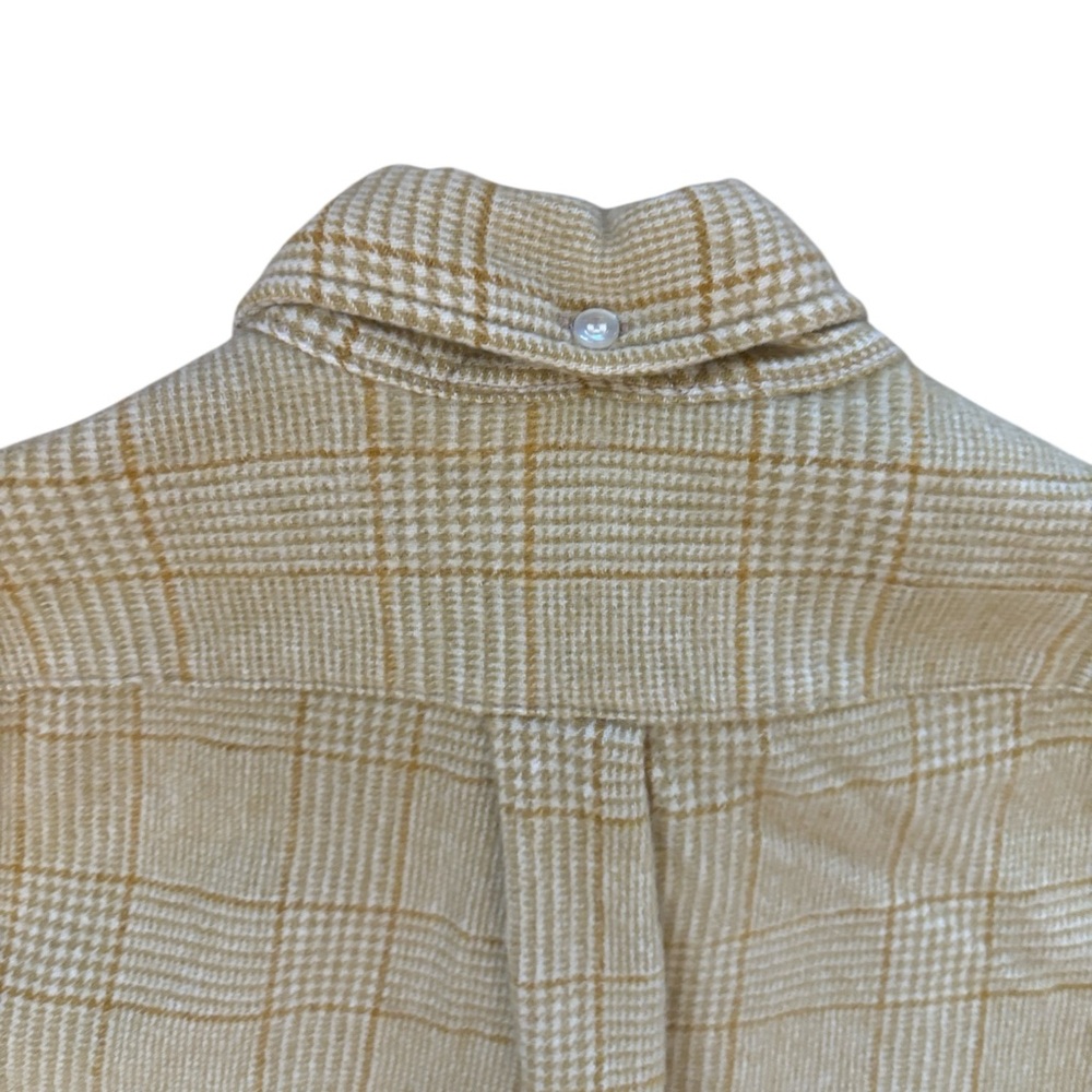 VTG Pendleton Women's Tan Yellow Plaid Wool Long Sleeve Button Up Shirt Size S - Picture 5 of 10
